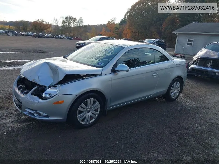 2008 Volkswagen Eos Turbo VIN: WVWBA71F28V032416 Lot: 40687036