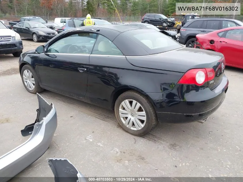 2008 Volkswagen Eos Komfort VIN: WVWBA71F68V016302 Lot: 40703503