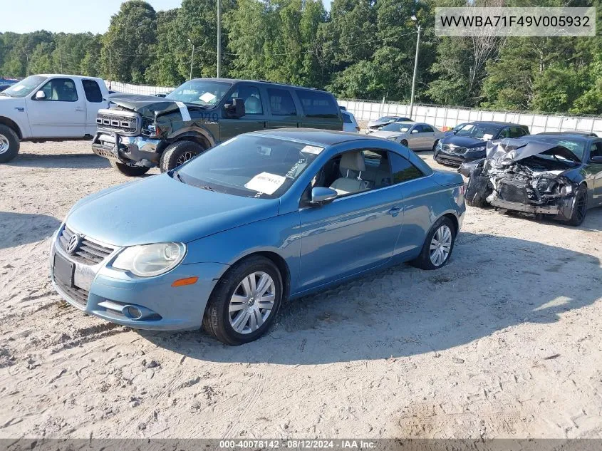 2009 Volkswagen Eos Komfort VIN: WVWBA71F49V005932 Lot: 40078142