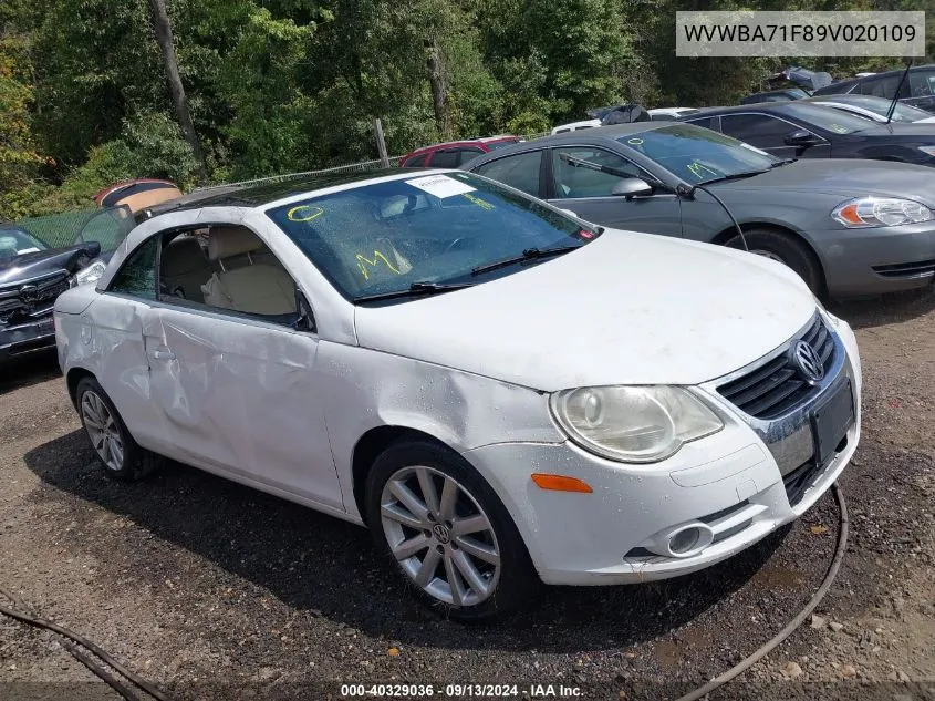 2009 Volkswagen Eos Komfort VIN: WVWBA71F89V020109 Lot: 40329036