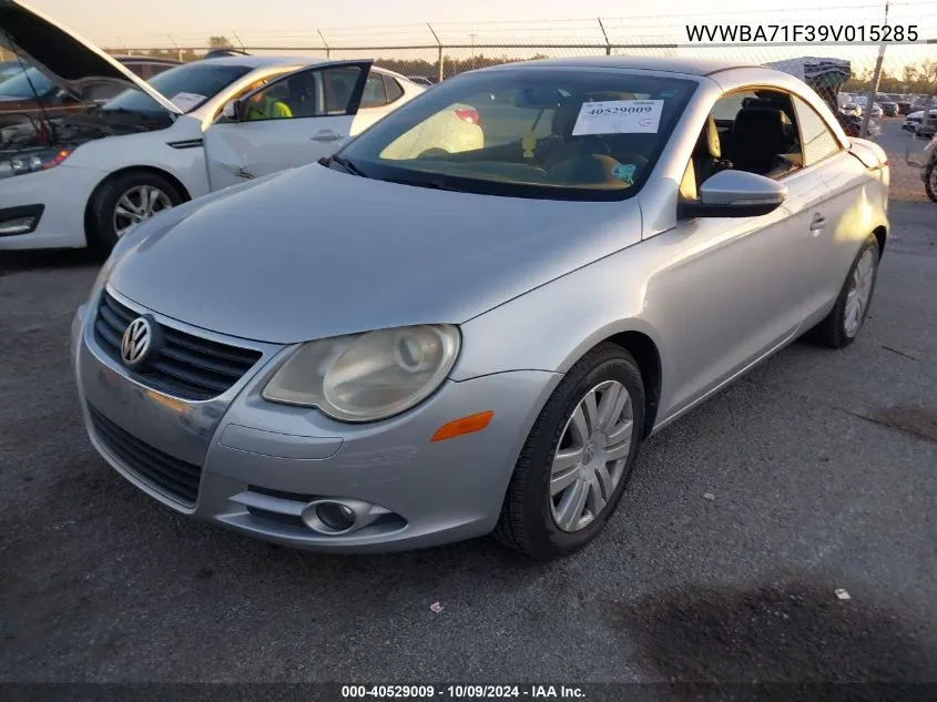 2009 Volkswagen Eos Turbo/Komfort VIN: WVWBA71F39V015285 Lot: 40529009