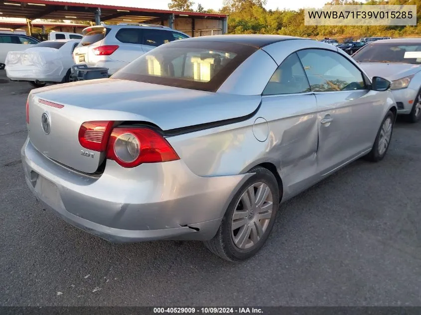 2009 Volkswagen Eos Turbo/Komfort VIN: WVWBA71F39V015285 Lot: 40529009