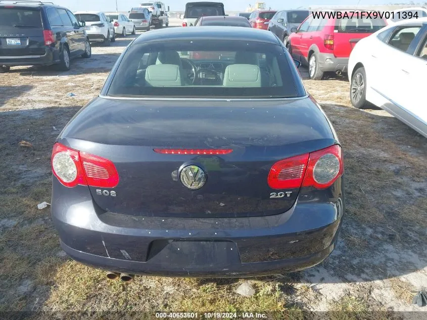 2009 Volkswagen Eos Komfort VIN: WVWBA71FX9V011394 Lot: 40653601