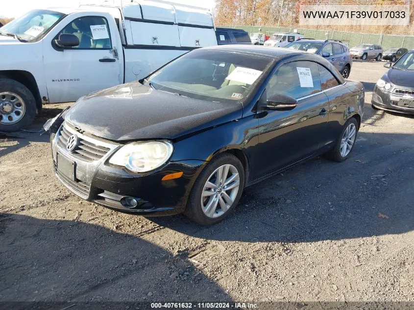 2009 Volkswagen Eos Komfort VIN: WVWAA71F39V017033 Lot: 40761632