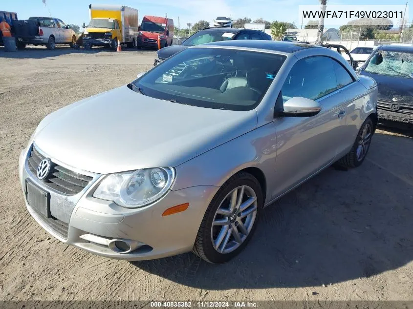 2009 Volkswagen Eos Lux VIN: WVWFA71F49V023011 Lot: 40835382