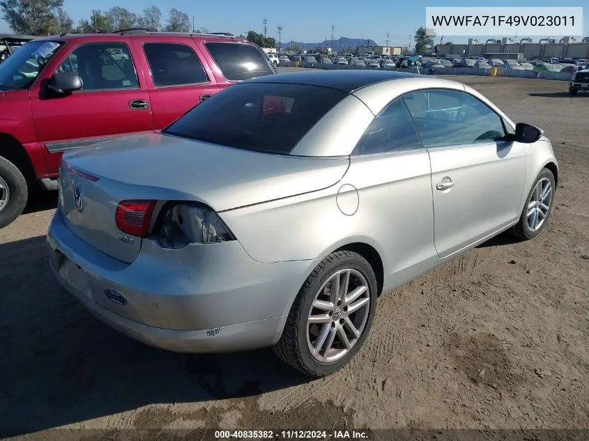 2009 Volkswagen Eos Lux VIN: WVWFA71F49V023011 Lot: 40835382