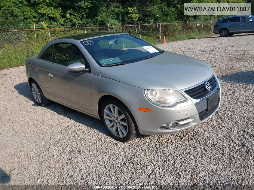 2010 Volkswagen Eos Komfort VIN: WVWBA7AH3AV011887 Lot: 40030437