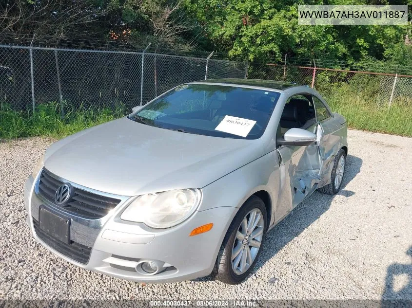 2010 Volkswagen Eos Komfort VIN: WVWBA7AH3AV011887 Lot: 40030437