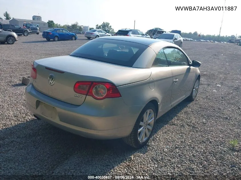 2010 Volkswagen Eos Komfort VIN: WVWBA7AH3AV011887 Lot: 40030437