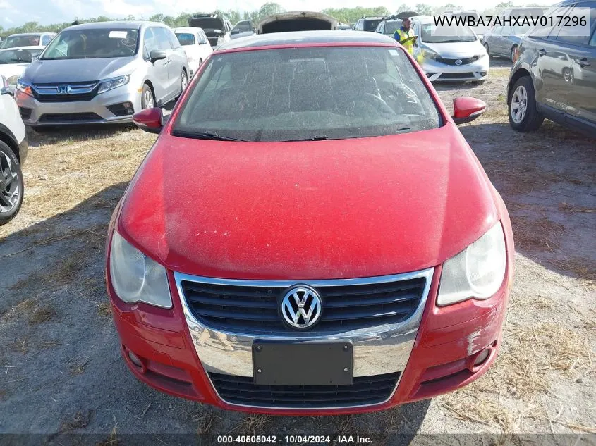 2010 Volkswagen Eos Komfort VIN: WVWBA7AHXAV017296 Lot: 40505042