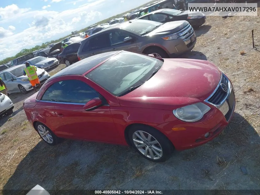 2010 Volkswagen Eos Komfort VIN: WVWBA7AHXAV017296 Lot: 40505042