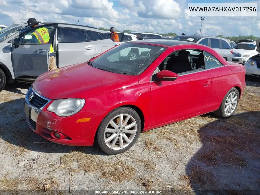 2010 Volkswagen Eos Komfort VIN: WVWBA7AHXAV017296 Lot: 40505042