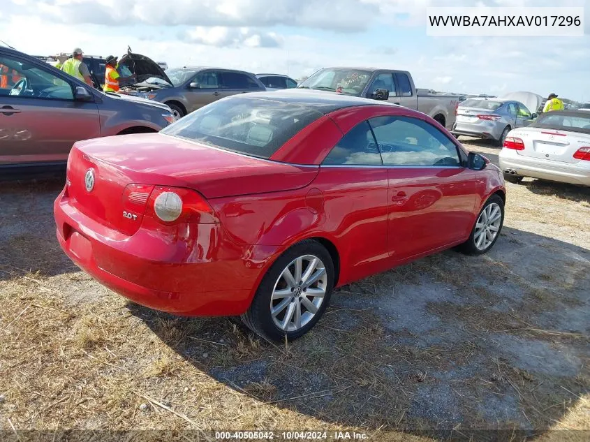 2010 Volkswagen Eos Komfort VIN: WVWBA7AHXAV017296 Lot: 40505042