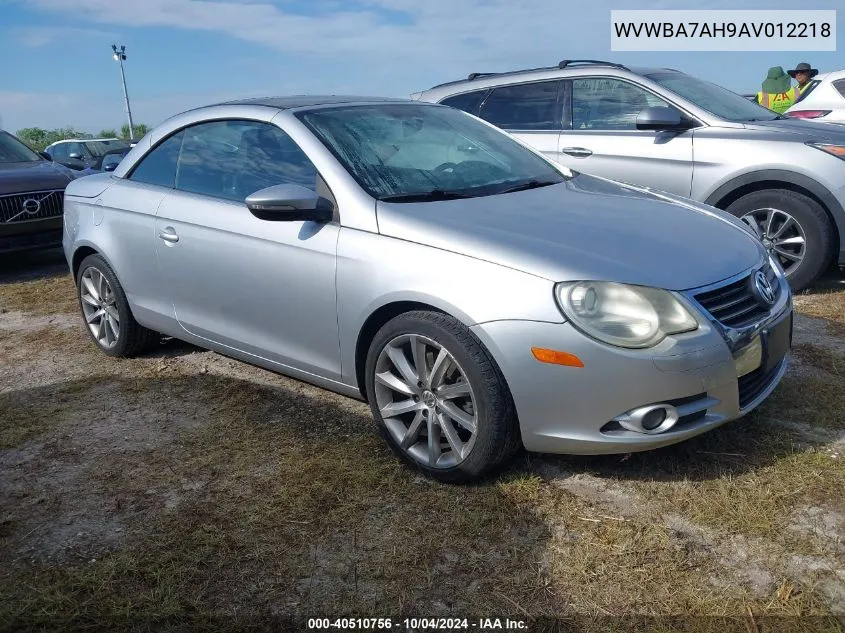 2010 Volkswagen Eos Komfort VIN: WVWBA7AH9AV012218 Lot: 40510756