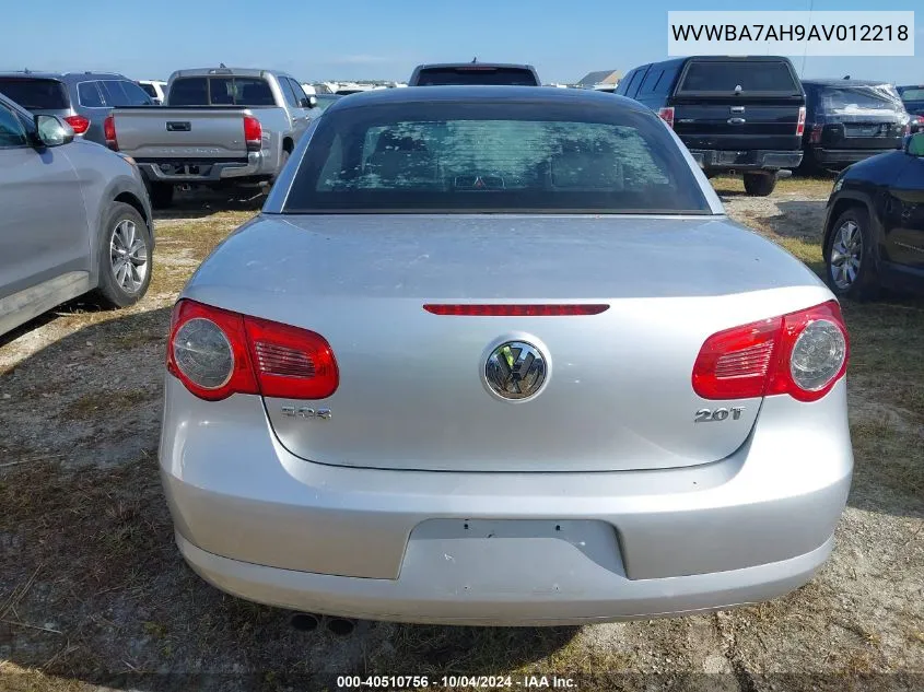 2010 Volkswagen Eos Komfort VIN: WVWBA7AH9AV012218 Lot: 40510756