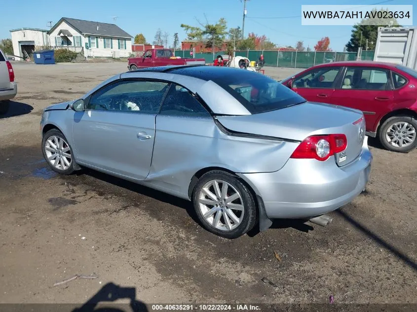 2010 Volkswagen Eos Komfort VIN: WVWBA7AH1AV023634 Lot: 40635291