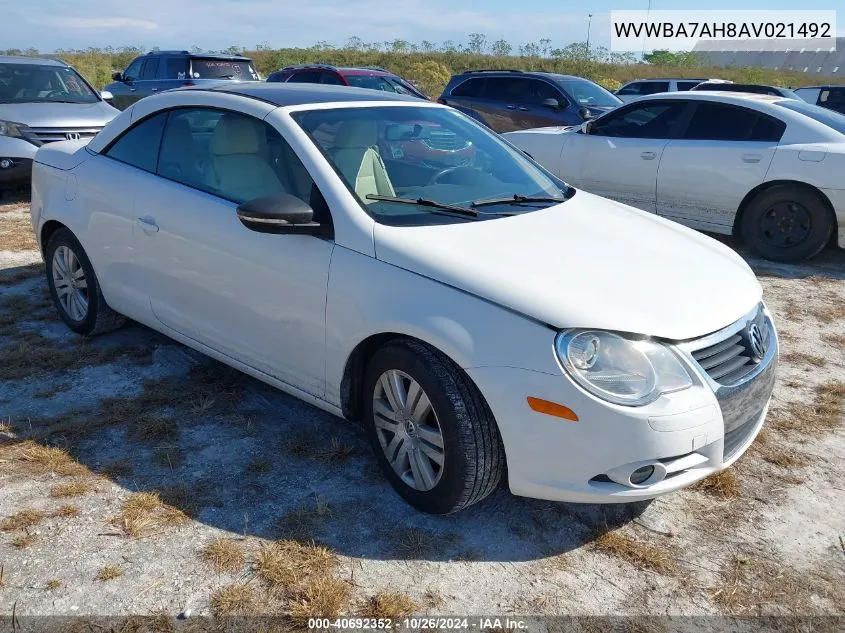 2010 Volkswagen Eos Komfort VIN: WVWBA7AH8AV021492 Lot: 40692352