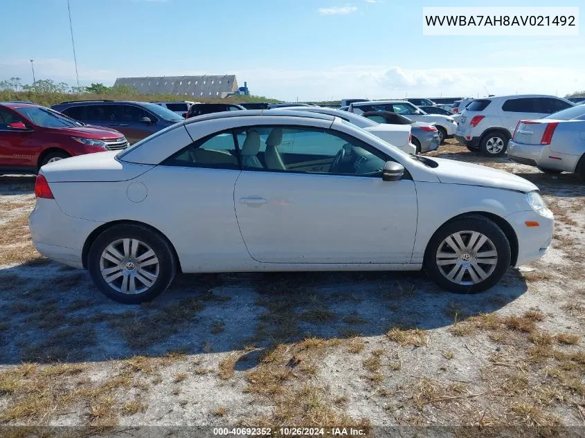 2010 Volkswagen Eos Komfort VIN: WVWBA7AH8AV021492 Lot: 40692352