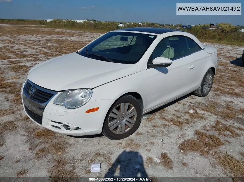 2010 Volkswagen Eos Komfort VIN: WVWBA7AH8AV021492 Lot: 40692352