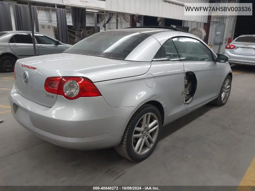 WVWFW7AH5BV003536 2011 Volkswagen Eos Lux