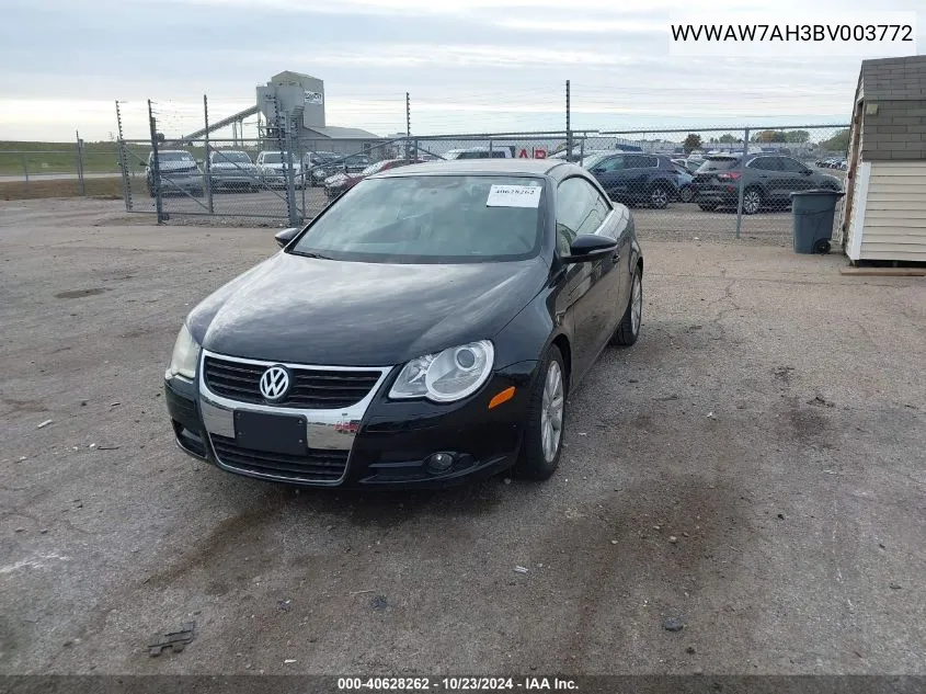 2011 Volkswagen Eos Komfort VIN: WVWAW7AH3BV003772 Lot: 40628262