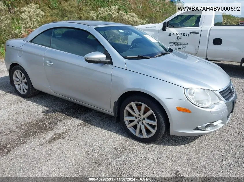 2011 Volkswagen Eos Komfort VIN: WVWBA7AH4BV000592 Lot: 40797591