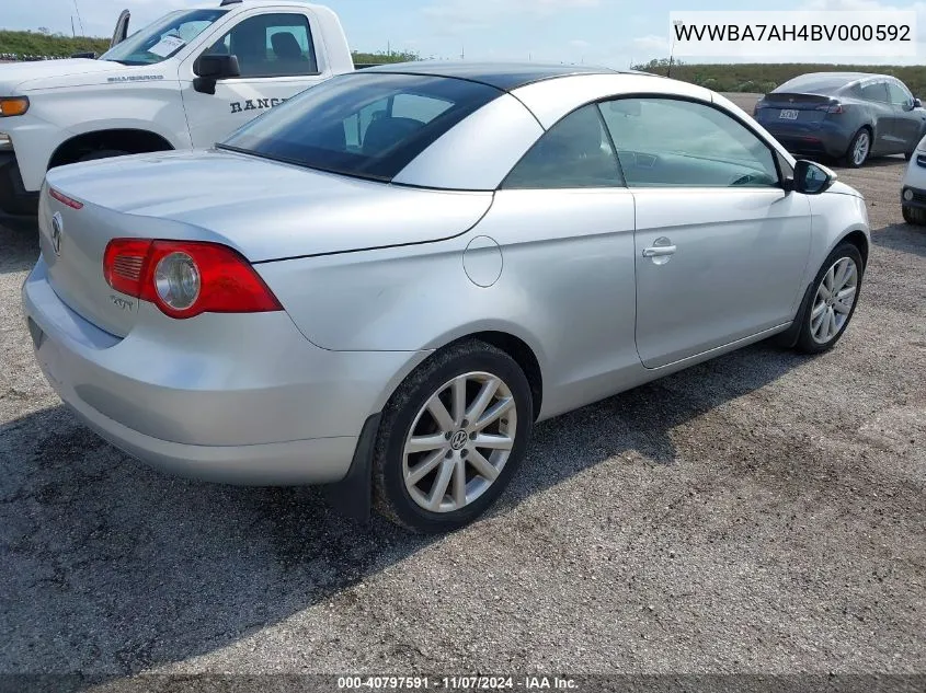 2011 Volkswagen Eos Komfort VIN: WVWBA7AH4BV000592 Lot: 40797591