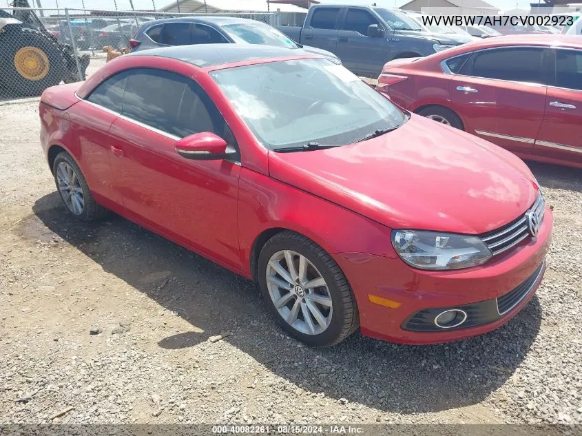 2012 Volkswagen Eos Komfort VIN: WVWBW7AH7CV002923 Lot: 40082261