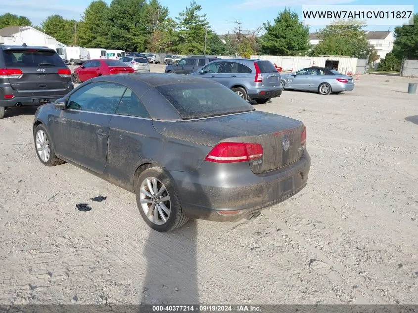 2012 Volkswagen Eos Komfort VIN: WVWBW7AH1CV011827 Lot: 40377214