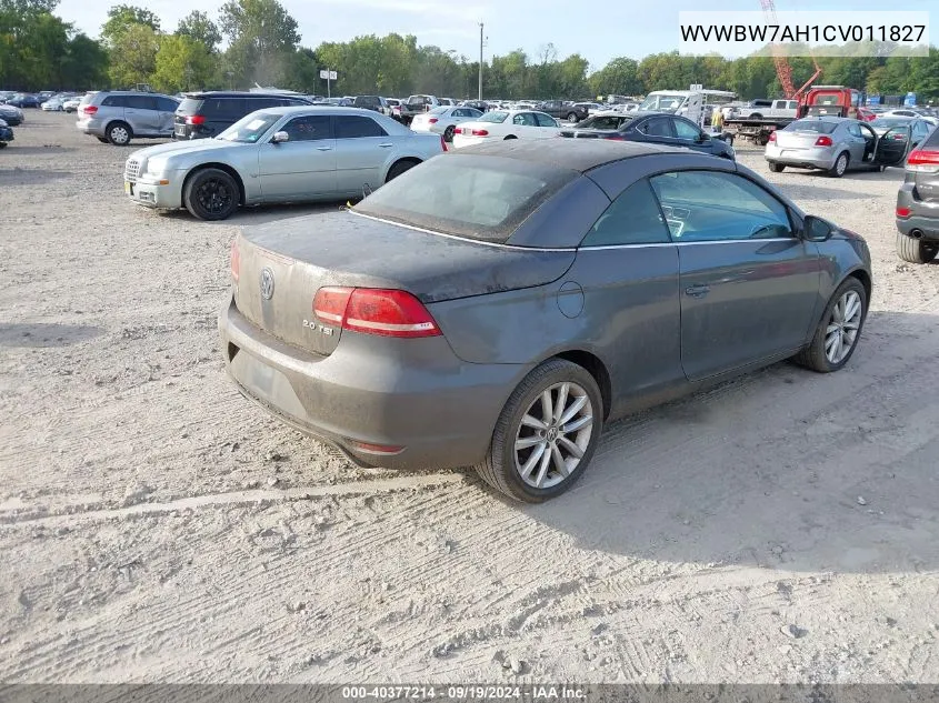 2012 Volkswagen Eos Komfort VIN: WVWBW7AH1CV011827 Lot: 40377214