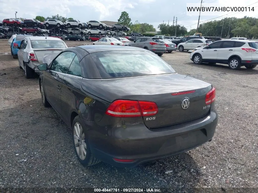 WVWBW7AH8CV000114 2012 Volkswagen Eos Komfort