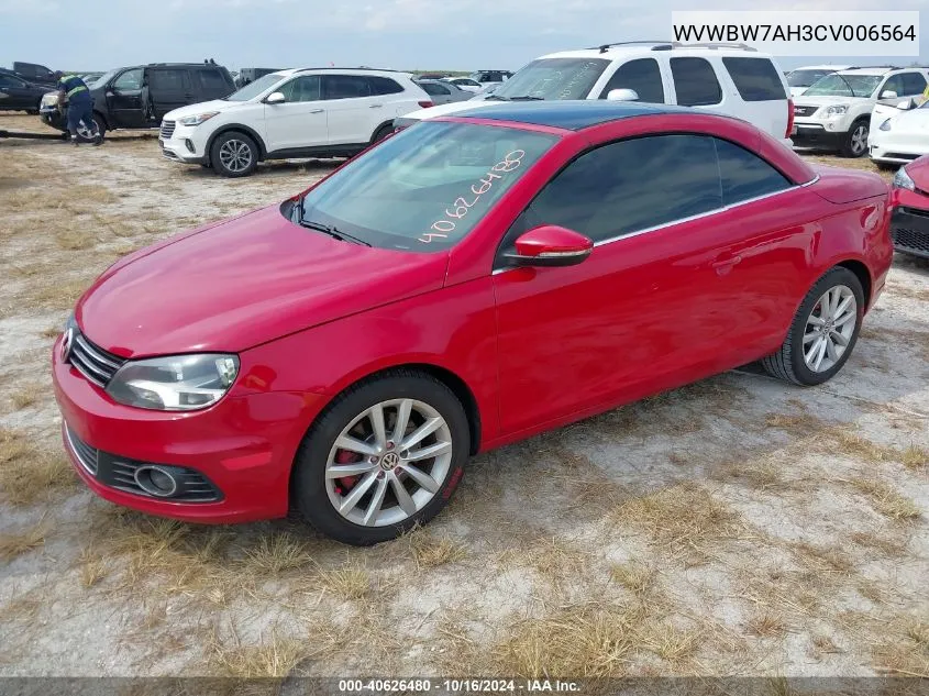 2012 Volkswagen Eos Komfort VIN: WVWBW7AH3CV006564 Lot: 40626480