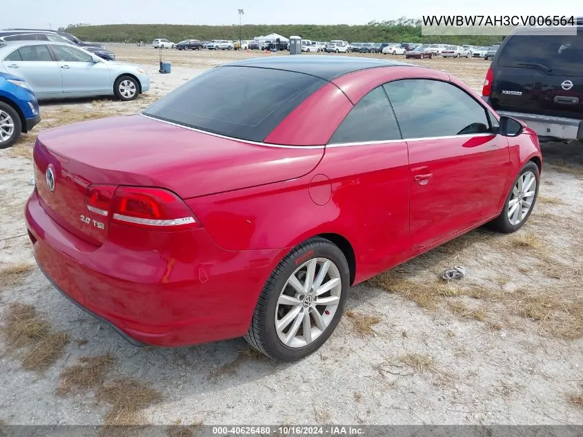 2012 Volkswagen Eos Komfort VIN: WVWBW7AH3CV006564 Lot: 40626480