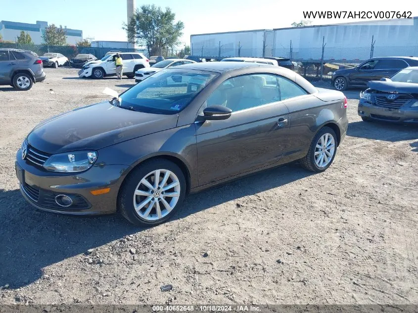 2012 Volkswagen Eos Komfort VIN: WVWBW7AH2CV007642 Lot: 40652648