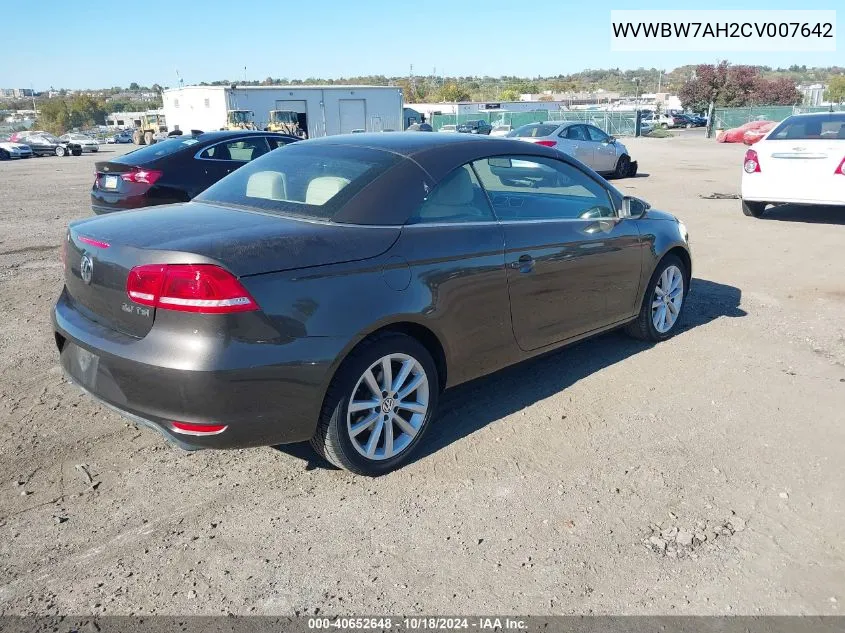 2012 Volkswagen Eos Komfort VIN: WVWBW7AH2CV007642 Lot: 40652648