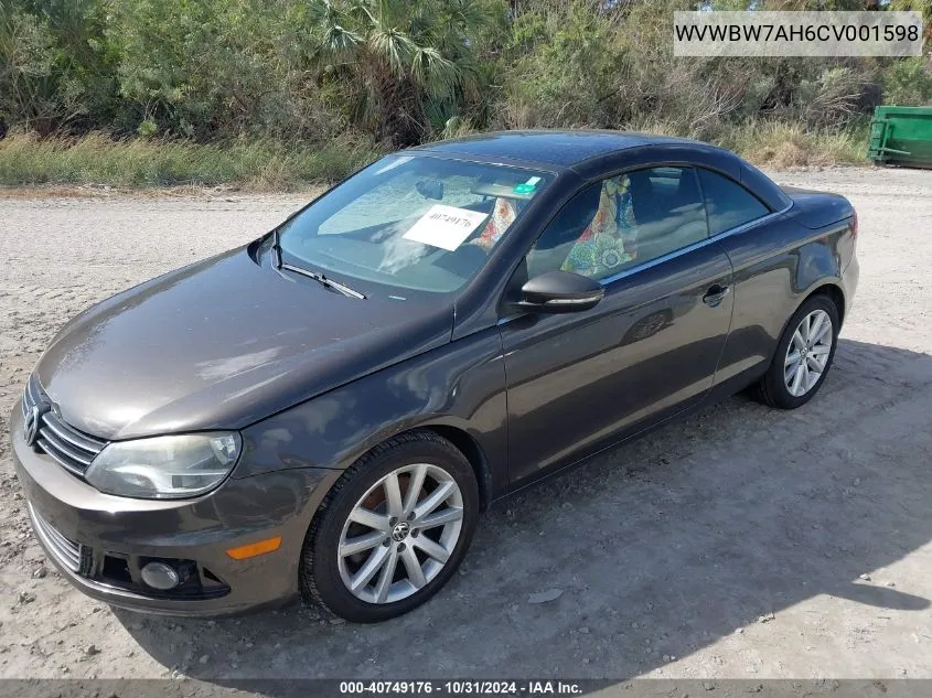 2012 Volkswagen Eos Komfort VIN: WVWBW7AH6CV001598 Lot: 40749176