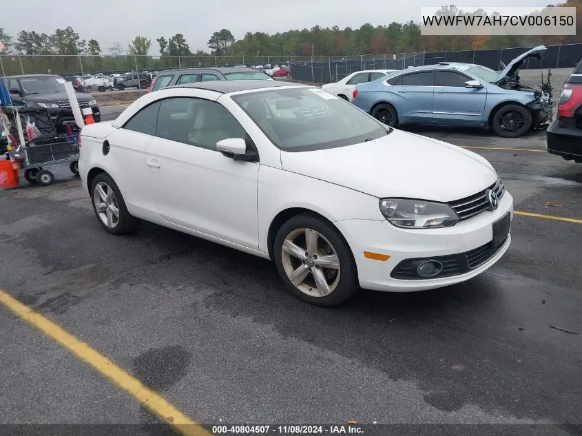 2012 Volkswagen Eos Lux VIN: WVWFW7AH7CV006150 Lot: 40804507