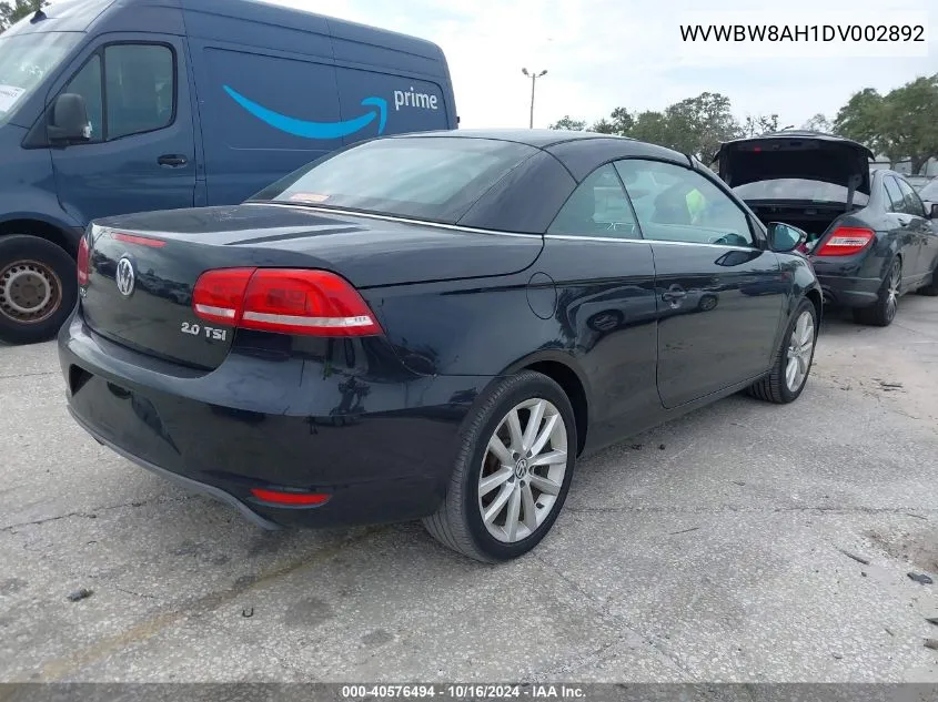 2013 Volkswagen Eos Komfort VIN: WVWBW8AH1DV002892 Lot: 40576494