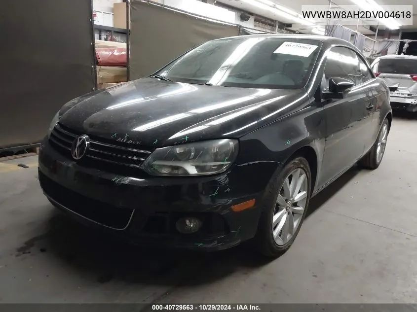 2013 Volkswagen Eos Komfort VIN: WVWBW8AH2DV004618 Lot: 40729563