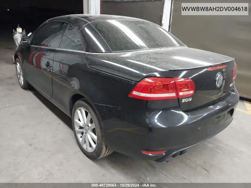 2013 Volkswagen Eos Komfort VIN: WVWBW8AH2DV004618 Lot: 40729563