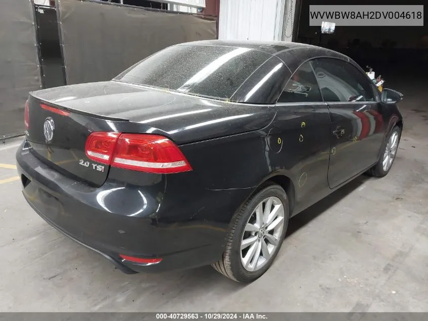 2013 Volkswagen Eos Komfort VIN: WVWBW8AH2DV004618 Lot: 40729563