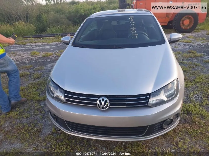 2014 Volkswagen Eos Komfort VIN: WVWBW8AH8EV007136 Lot: 40478071