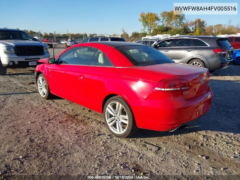 2015 Volkswagen Eos Executive Edition VIN: WVWFW8AH4FV005516 Lot: 40615396