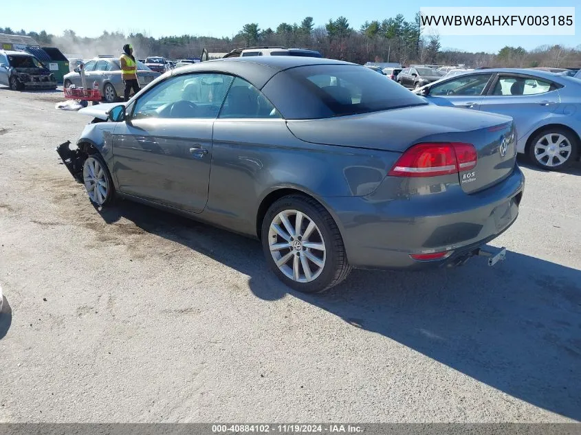 2015 Volkswagen Eos Komfort Edition VIN: WVWBW8AHXFV003185 Lot: 40884102