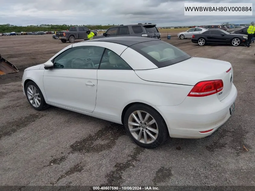 WVWBW8AH8GV000884 2016 Volkswagen Eos Komfort