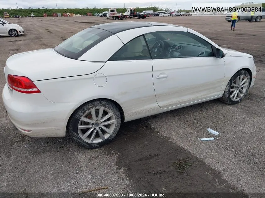 WVWBW8AH8GV000884 2016 Volkswagen Eos Komfort