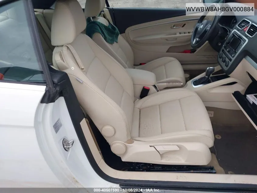 WVWBW8AH8GV000884 2016 Volkswagen Eos Komfort