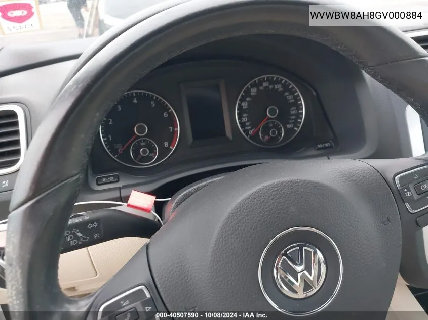 WVWBW8AH8GV000884 2016 Volkswagen Eos Komfort