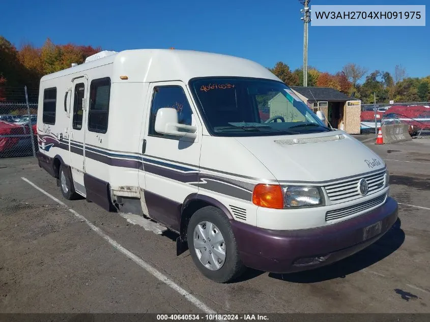 1999 Volkswagen Eurovan Mv VIN: WV3AH2704XH091975 Lot: 40640534