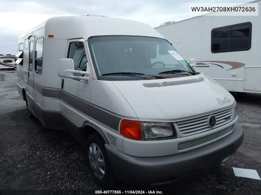 1999 Volkswagen Eurovan Mv VIN: WV3AH2708XH072636 Lot: 40777855